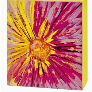 Pink and Yellow box sign